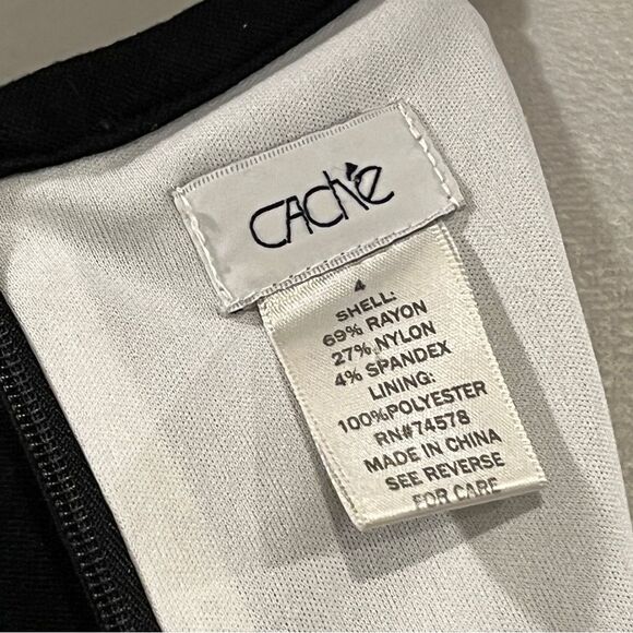 Cache Vintage Bodycon knee length Sleeveless Crew Neck dress size 4 - Picture 8 of 11